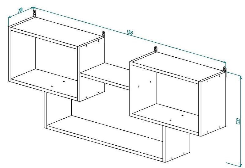 Чертеж навесная полка