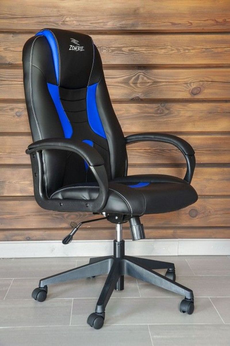 Компьютерное кресло zombie 8 игровое обивка искусственная кожа цвет белый черный